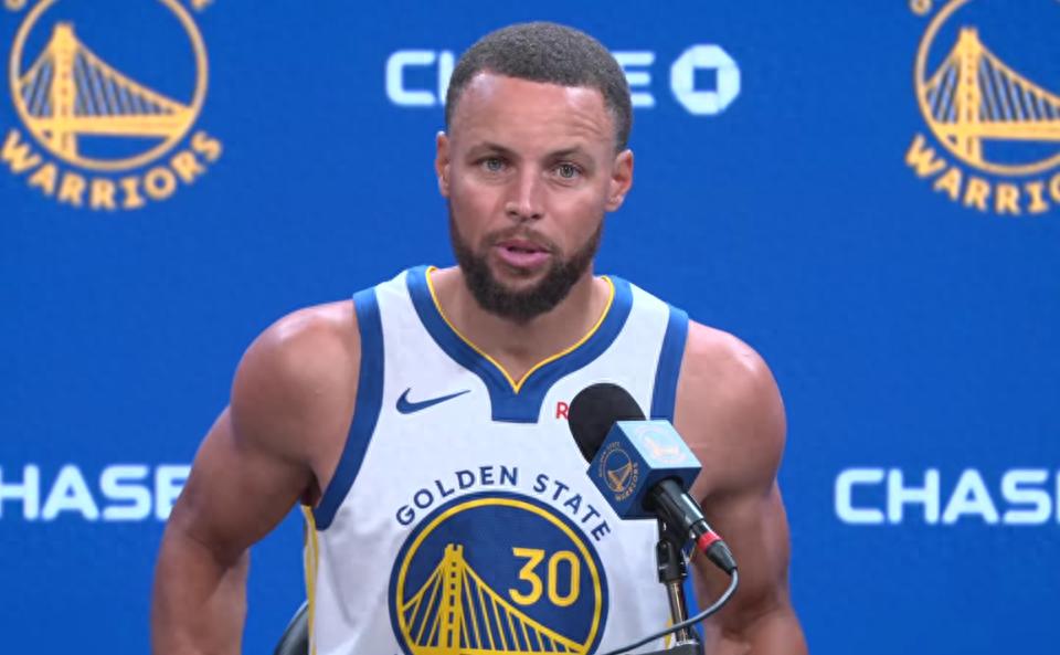 Curry: Kuminga said he will give his all once he rejoins the team; the Warriors' roster is stronger than last season.