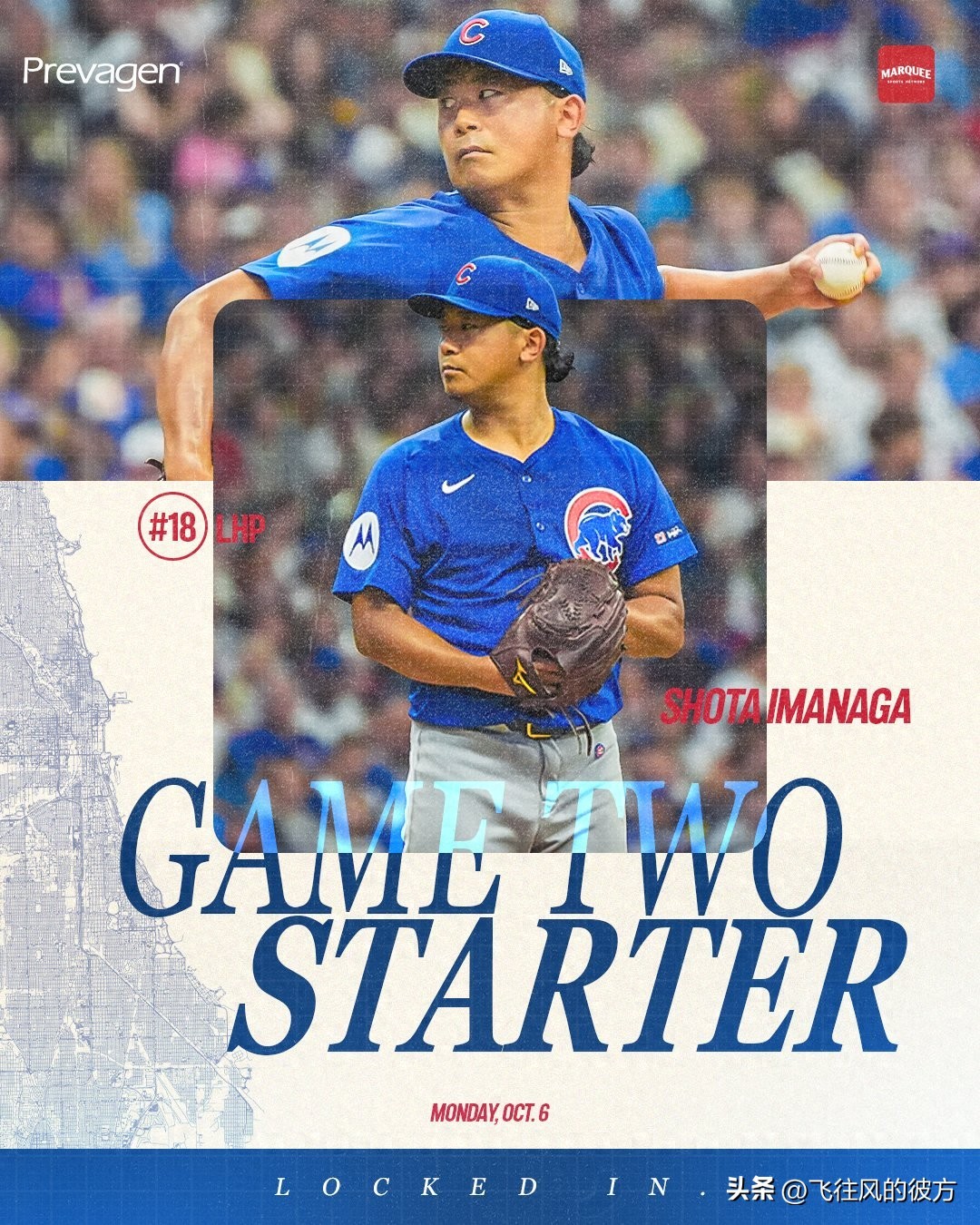 Shota Imanaga will make his first playoff start aiming to help the Chicago Cubs avoid a losing streak.