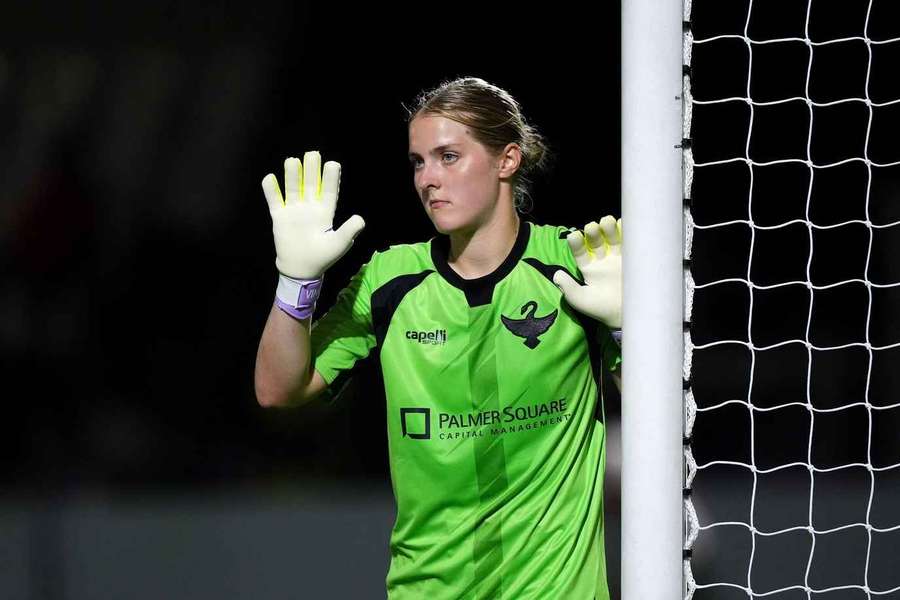 HB Koge goalkeeper Alberte Andersen in action against Servette HB Koge goalkeeper Alberte Andersen in action against Servette