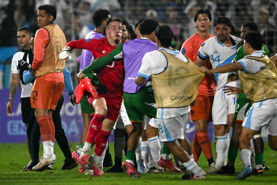 Etienne Vaessen (in red) during a fight between Suriname and Guatemala Etienne Vaessen (in red) during a fight between Suriname and Guatemala