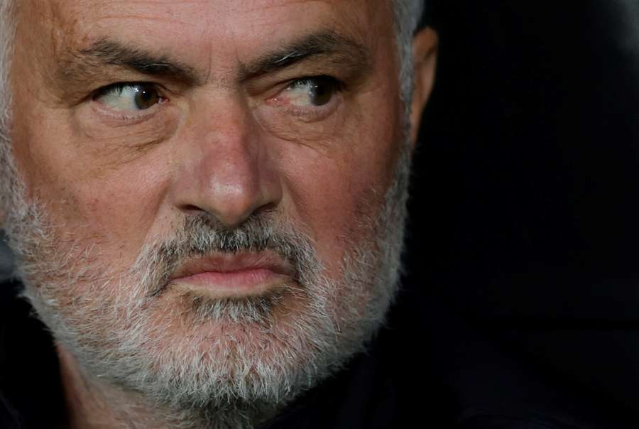 Real Madrid coach Jose Mourinho looks on Real Madrid coach Jose Mourinho looks on