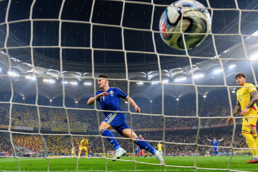 Gyokeres wheels away after scoring a tap-in against Romania Gyokeres wheels away after scoring a tap-in against Romania