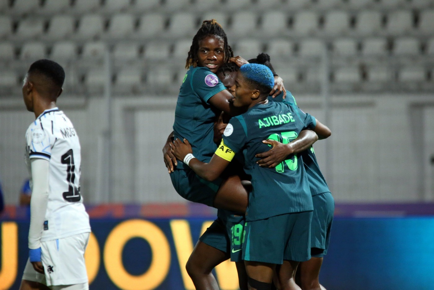 Nigeria defeats Zambia to secure a spot in the WAFCON semi-finals.