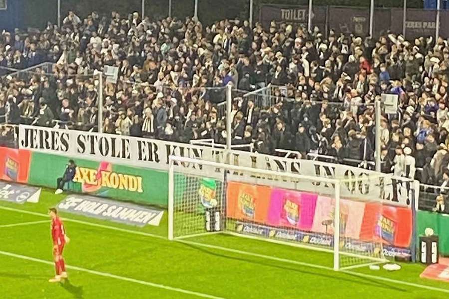 "Samlet for Aarhus" display part of the controversial banner "Samlet for Aarhus" display part of the controversial banner