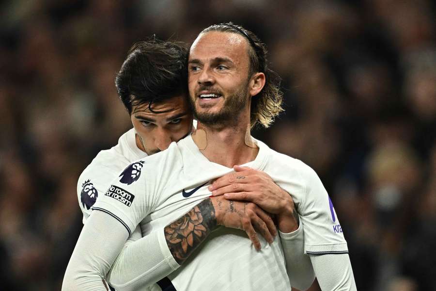 James Maddison celebrates scoring a goal alongside Sandro Tonali James Maddison celebrates scoring a goal alongside Sandro Tonali