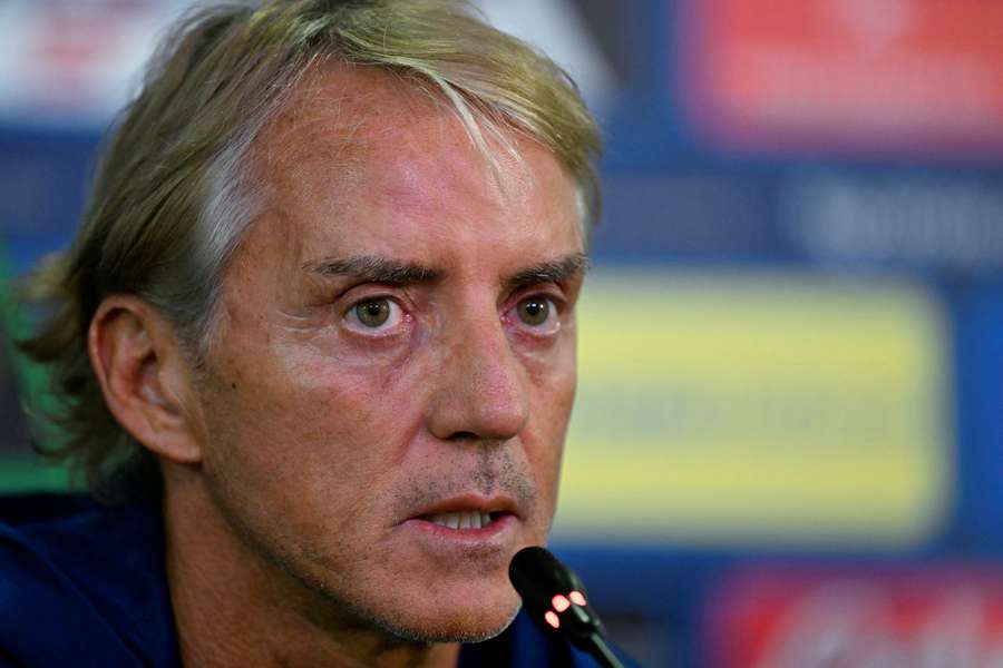 Mancini speaks to the media