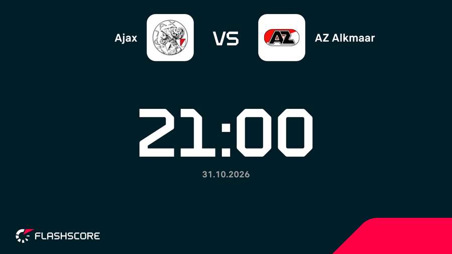 Ajax-AZ will kick off at 21.00 CEST on Saturday Ajax-AZ will kick off at 21.00 CEST on Saturday