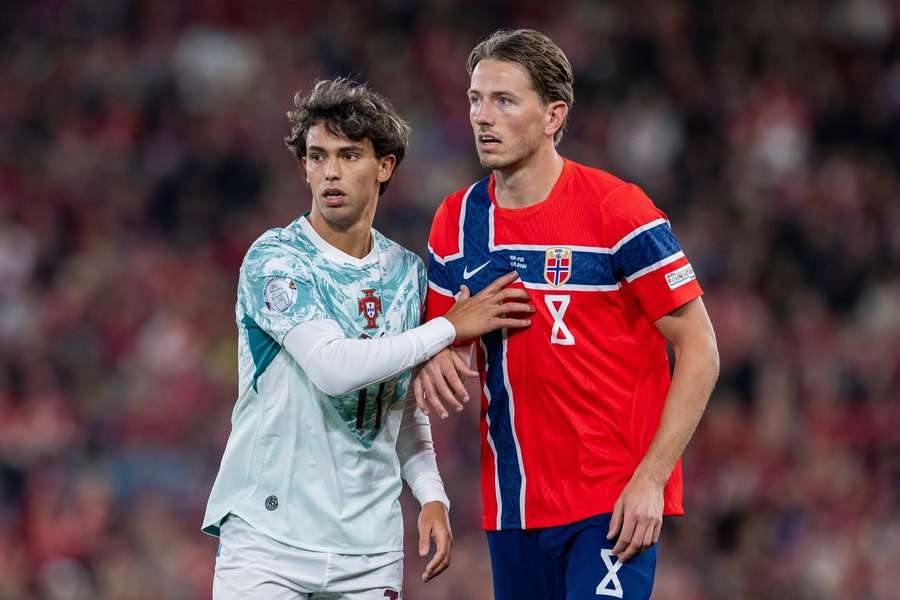 Portugal's Joao Felix and Norway's Sander Berge during the Nations League match Portugal's Joao Felix and Norway's Sander Berge during the Nations League match