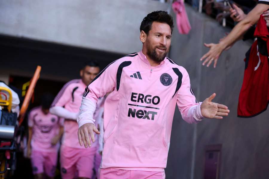 Lionel Messi enters the pitch ahead of an Inter Miami match Lionel Messi enters the pitch ahead of an Inter Miami match