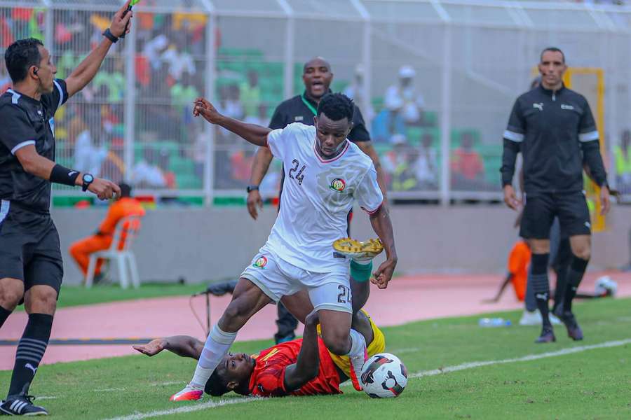 Kenya coach Benni McCarthy on the sidelines Kenya coach Benni McCarthy on the sidelines
