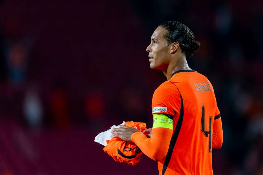 Virigl van Dijk prior to the Netherlands' game against Serbia Virigl van Dijk prior to the Netherlands' game against Serbia