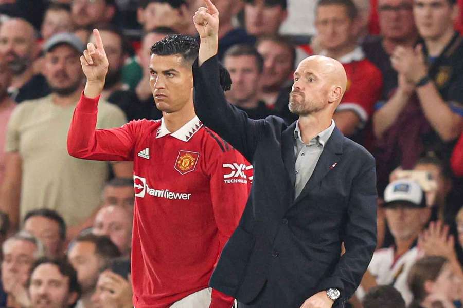 Erik ten Hag and Cristiano Ronaldo