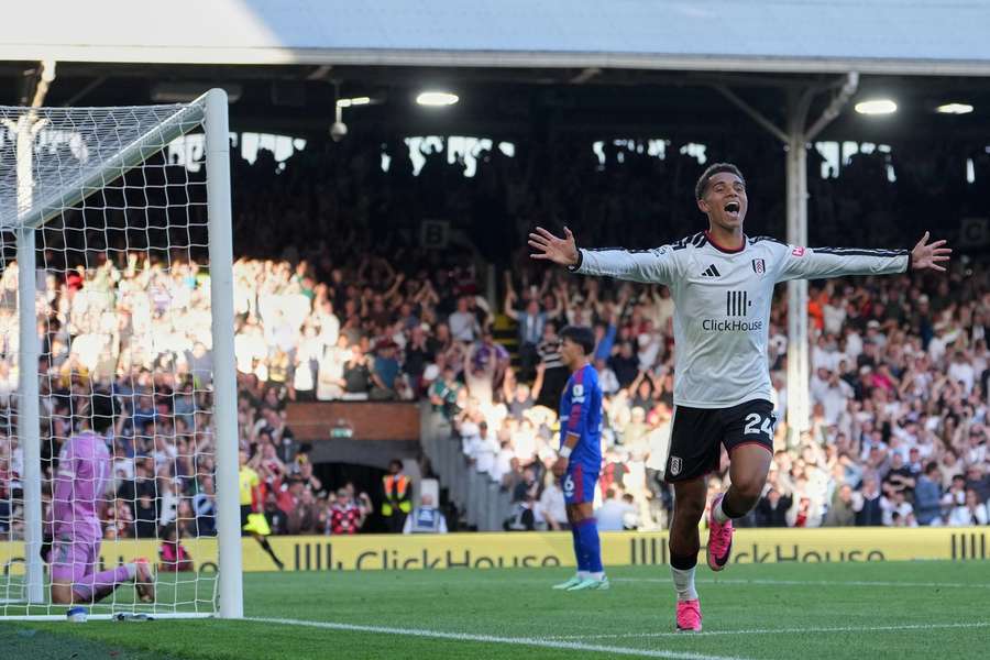 Fulham's Josh King celebrates a goal against Man Utd Fulham's Josh King celebrates a goal against Man Utd