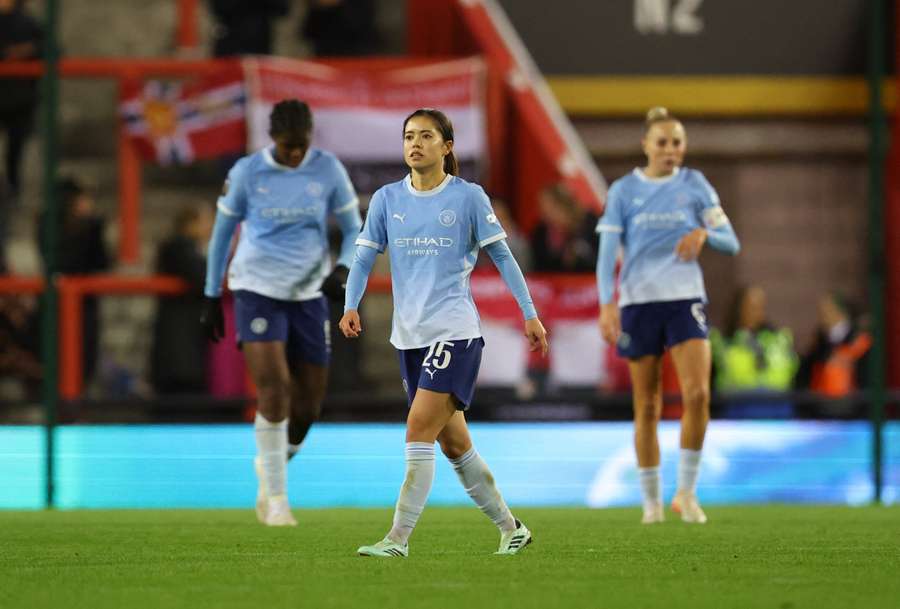 Yui Hasegawa in action for Manchester City