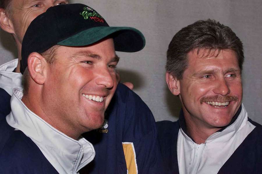 Robin Smith (right) with the late Shane Warne. 