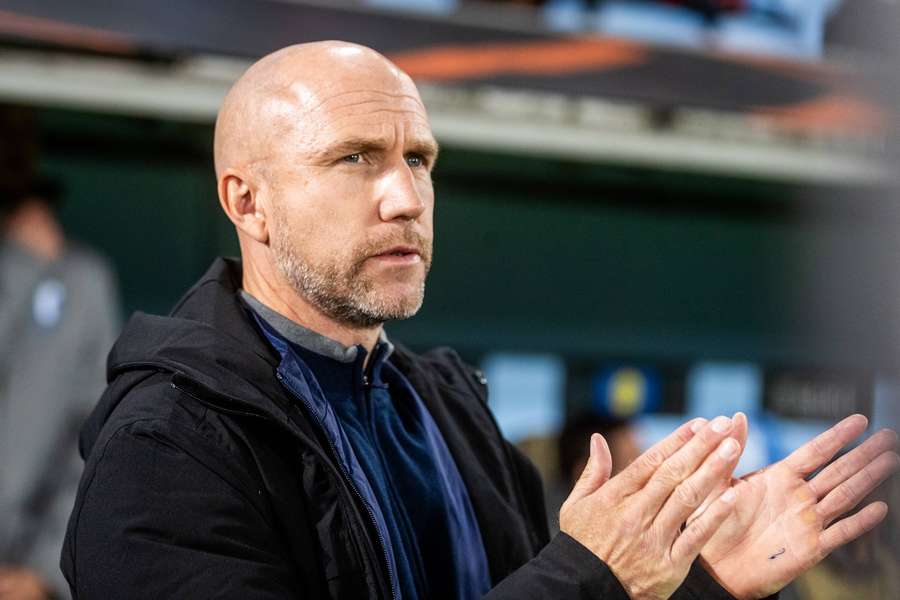 Henrik Rydstrom during his final game as Malmo FF manager against Ludogorets