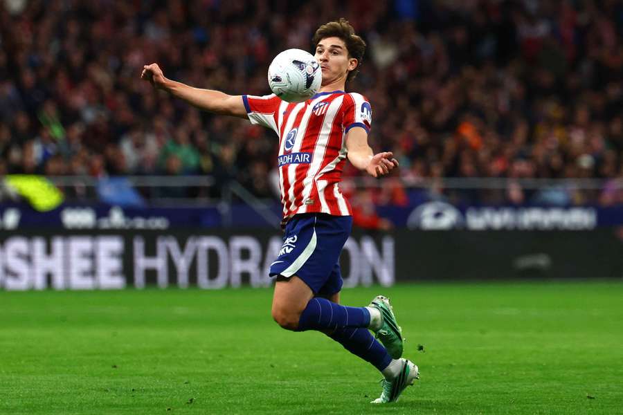 Alvarez in action for Atletico Madrid Alvarez in action for Atletico Madrid