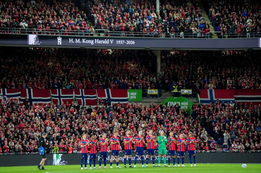 Norway's men's national side before a Nations League game against Denmark Norway's men's national side before a Nations League game against Denmark