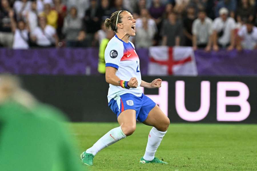 Bronze celebrates Englands win over Sweden