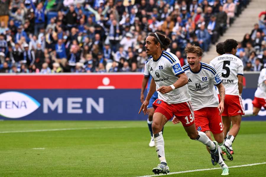 Yussuf Poulsen scores opening goal as HSV defeat Hoffenheim in Bundesliga drama Yussuf Poulsen scores opening goal as HSV defeat Hoffenheim in Bundesliga drama