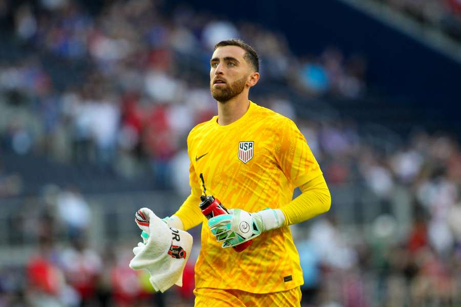 Matt Turner in action for the USA men's national team