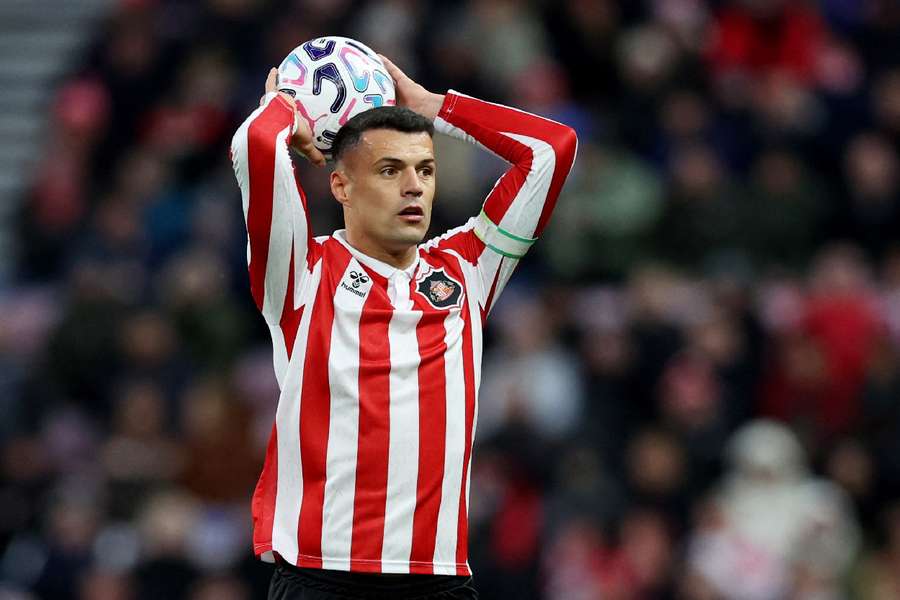 Xhaka in action for Sunderland Xhaka in action for Sunderland