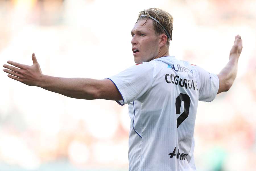 Sam Cosgrove reacting during Auckland's Round 2 game against Western Sydney Wanderers. Sam Cosgrove reacting during Auckland's Round 2 game against Western Sydney Wanderers.