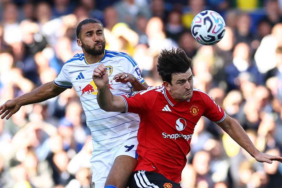 Calvert-Lewin (left) in action against Man Utd Calvert-Lewin (left) in action against Man Utd
