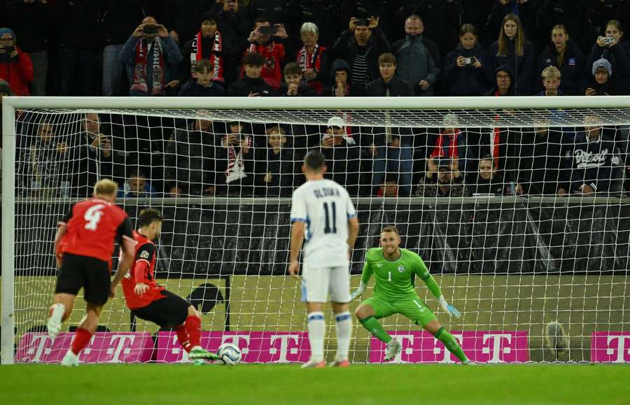 Romano Schmid scored from the spot for Austria