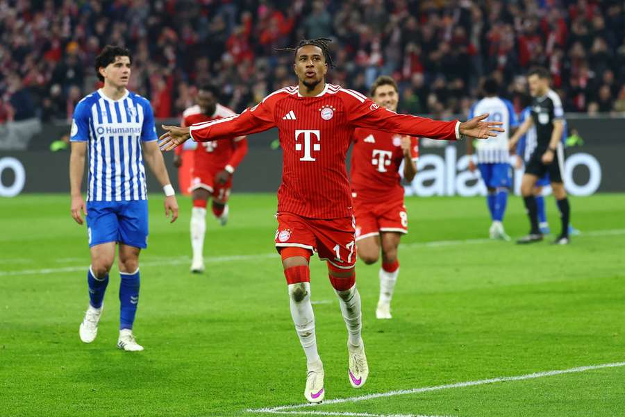 Michael Olise celebrates