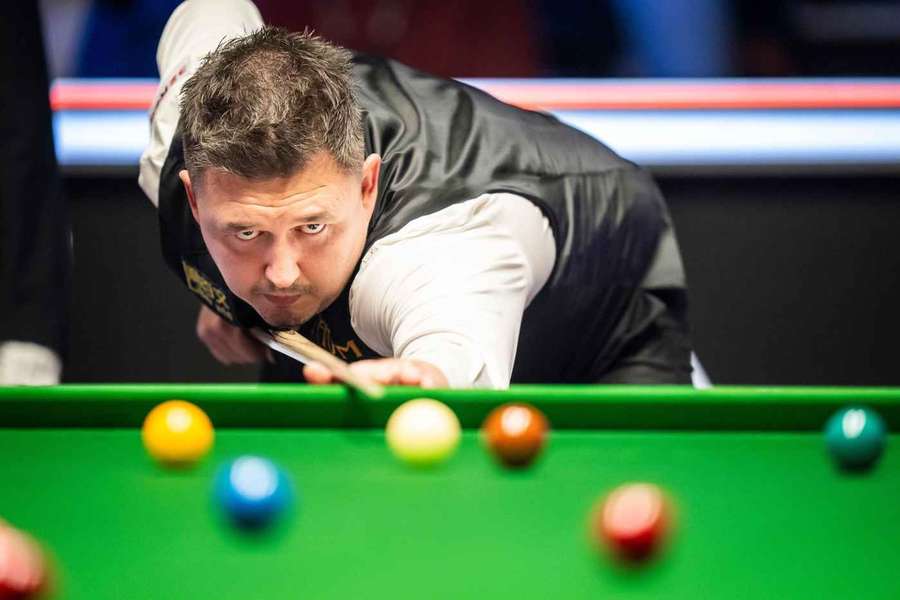 Wilson in action at the UK Championship