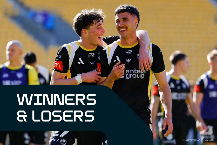 Nathan Walker (L) and Riley Bidois (R) celebrate Wellington's Round 1 win over Melbourne Victory. Nathan Walker (L) and Riley Bidois (R) celebrate Wellington's Round 1 win over Melbourne Victory.
