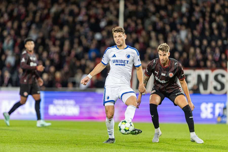 Fc Copenhagen's Akos Markgraf in action against FC Midtjylland Fc Copenhagen's Akos Markgraf in action against FC Midtjylland
