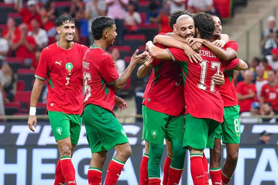 Noussair Mazraoui and Soufiane Rahimi scored for Morocco Noussair Mazraoui and Soufiane Rahimi scored for Morocco