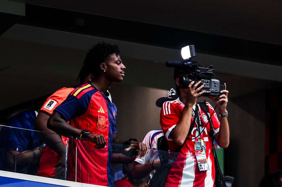 Vlogger IShowSpeed during the semifinal of the 2026 FIFA World Cup between Spain and France Vlogger IShowSpeed during the semifinal of the 2026 FIFA World Cup between Spain and France