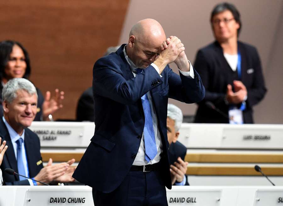Gianni Infantino after being elected FIFA President in 2016 Gianni Infantino after being elected FIFA President in 2016
