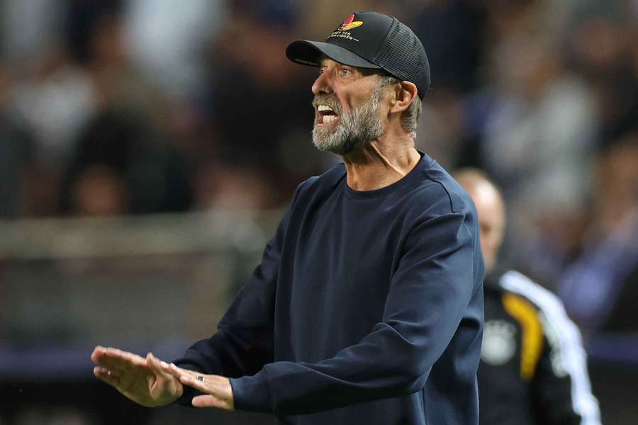 Jurgen Klopp on the touchline in Greece Jurgen Klopp on the touchline in Greece