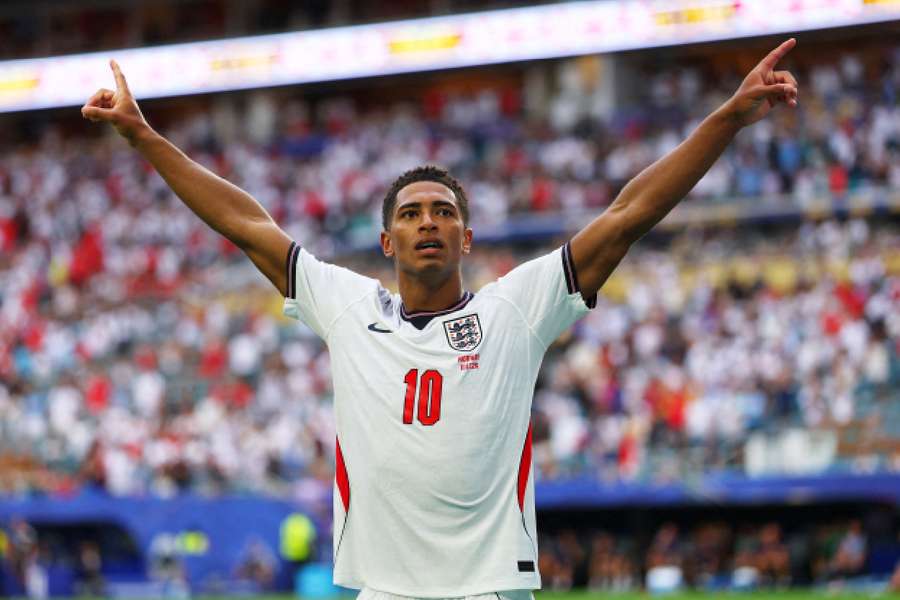 Jude Bellingham celebrating goal for England at the World Cup Jude Bellingham celebrating goal for England at the World Cup