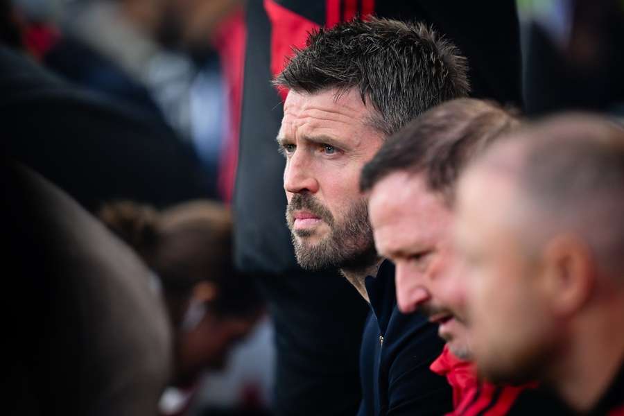 Manchester United manager Michael Carrick next to assistant coach Steve Holland Manchester United manager Michael Carrick next to assistant coach Steve Holland