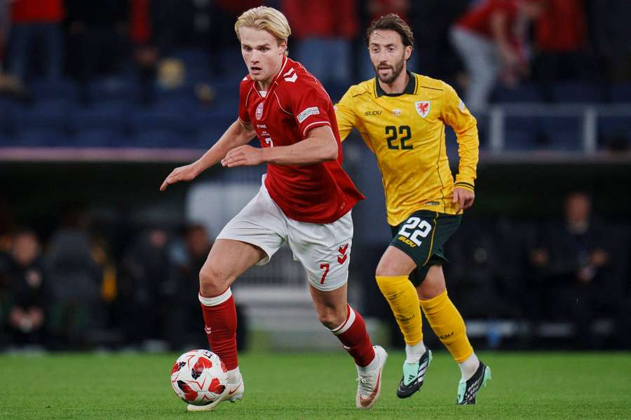 Victor Froholdt in action against Wales on Sunday Victor Froholdt in action against Wales on Sunday