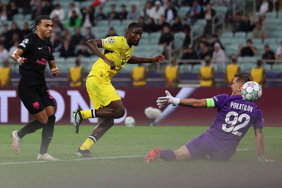 Serhou Guirassy scores the opening goal
