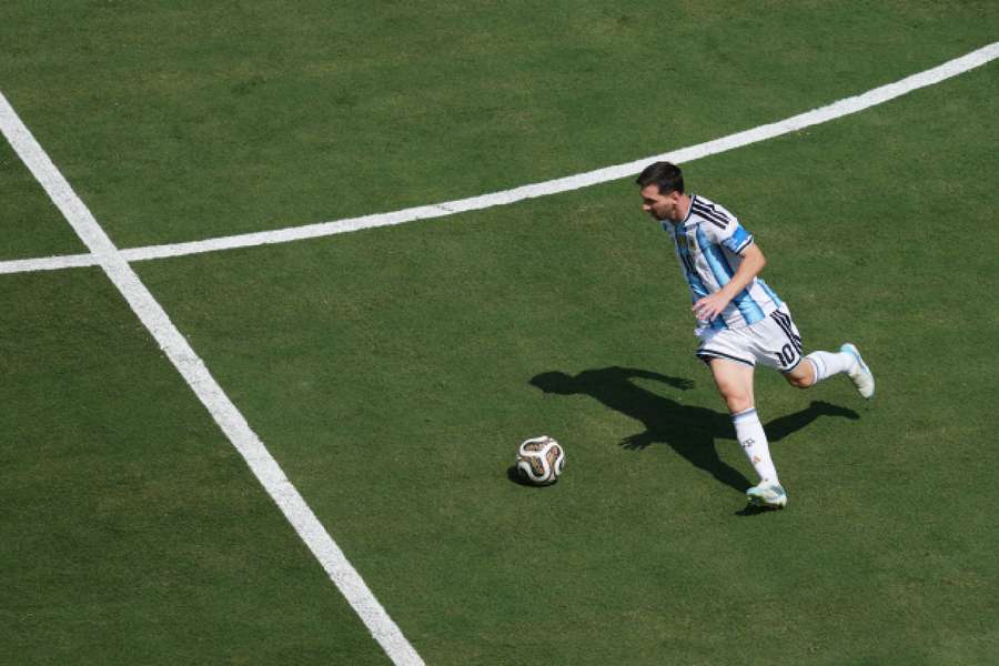 Lionel Messi on the ball Lionel Messi on the ball