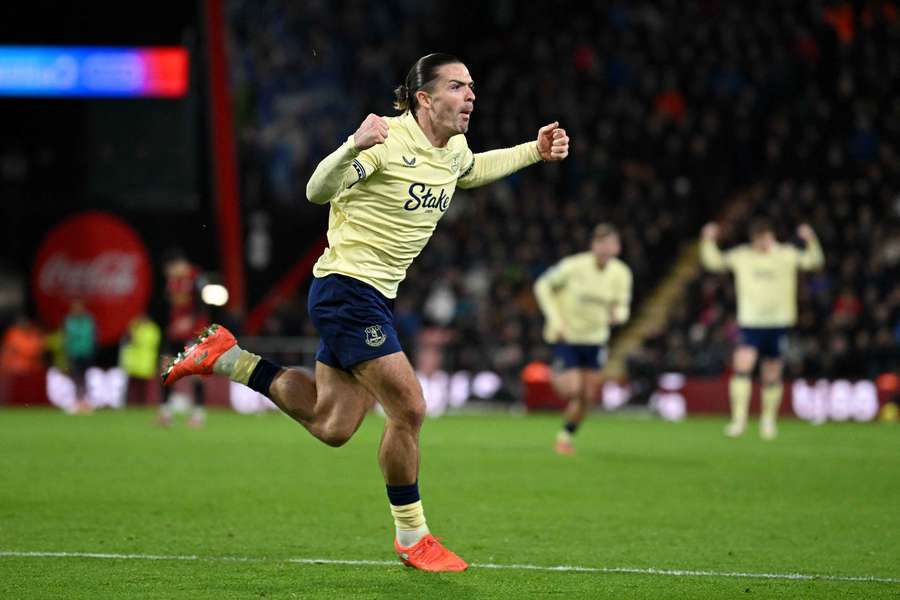 Jack Grealish scored the winner for Everton in their Premier League win at Bournemouth.