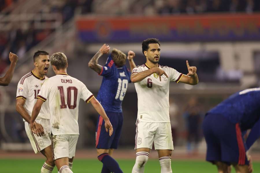 Mikel Merino after scoring the winning goal Mikel Merino after scoring the winning goal
