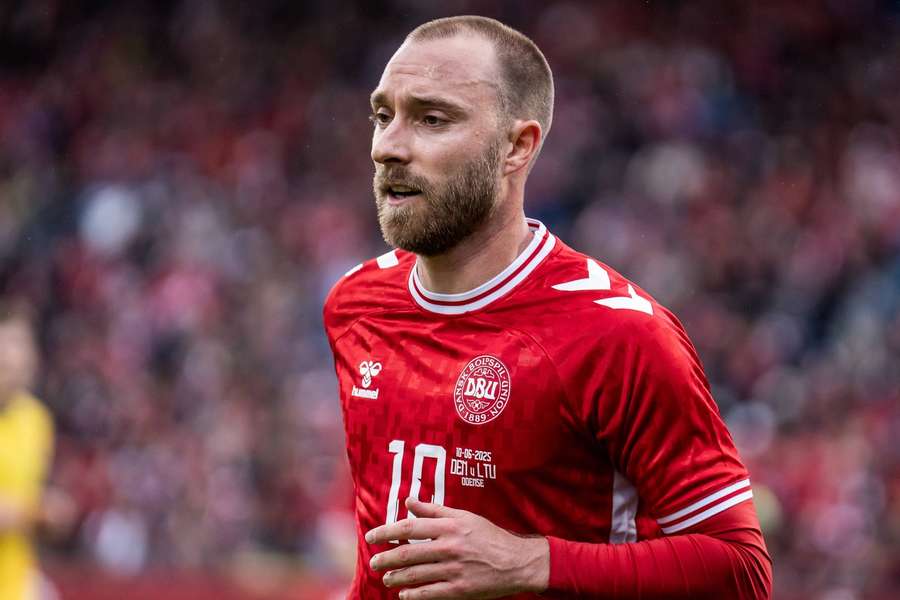 Christian Eriksen in action for the Danish national team