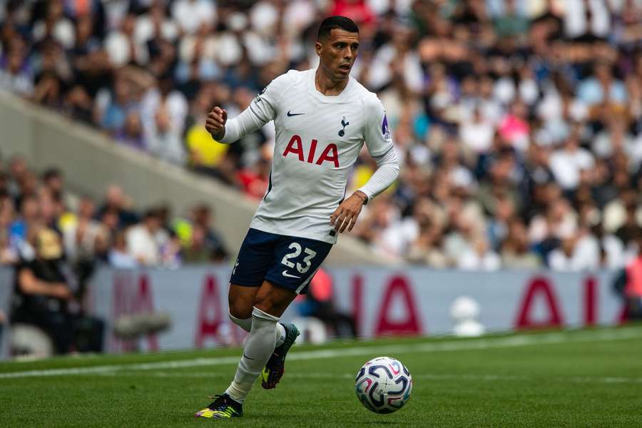 Tottenham's Pedro Porro during the game vs Aston Villa Tottenham's Pedro Porro during the game vs Aston Villa