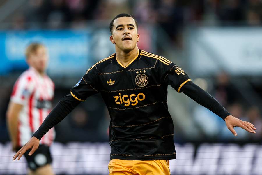 Ajax's Abdellah Ouazane celebrates scoring against Sparta Rotterdam Ajax's Abdellah Ouazane celebrates scoring against Sparta Rotterdam