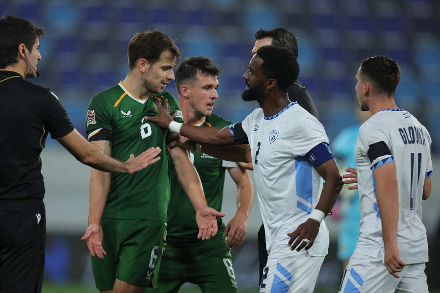 Tensions boiled over more than once in Backa Topola on Sunday night when Israel and Republic of Ireland drew 1-1. Tensions boiled over more than once in Backa Topola on Sunday night when Israel and Republic of Ireland drew 1-1.