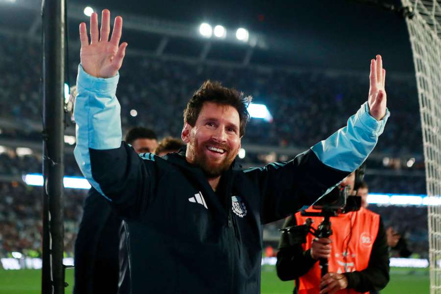 Messi waves to supporters following his final Argentina match Messi waves to supporters following his final Argentina match
