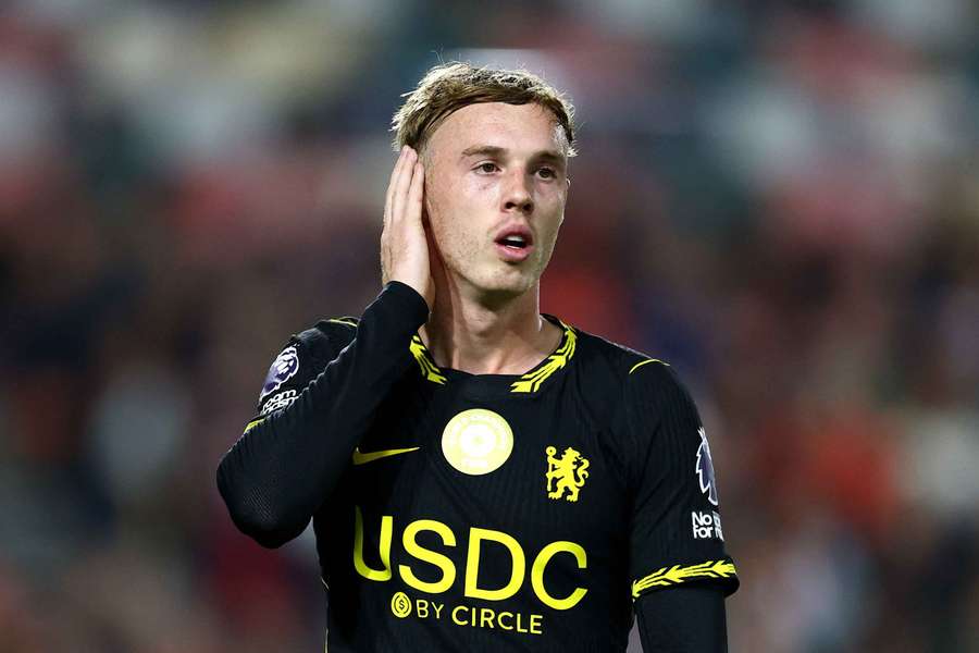 Chelsea's Cole Palmer reacts